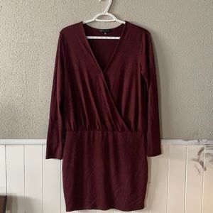 Dynamite long sleeve burgundy dress